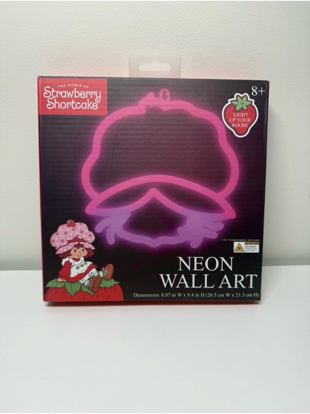 Strawberry Shortcake Pink Neon Wall Art